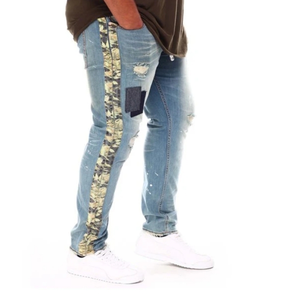 Hustle Gang Whiskey Throttle Spray Paint Jeans. Sz. 34. - Picture 3 of 16